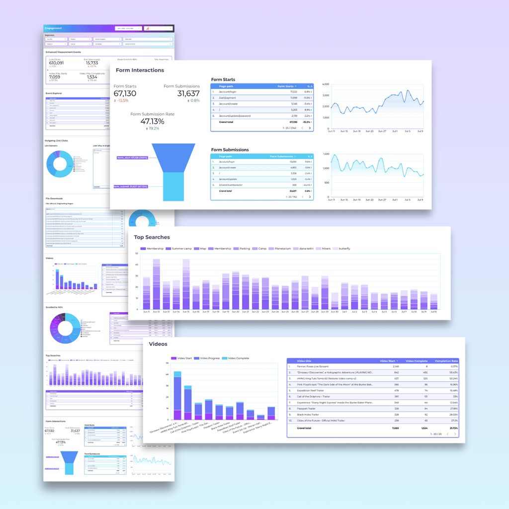 Advanced Google Analytics Ecommerce Looker Studio Dashboard - Queen Bee Digital Data Viz